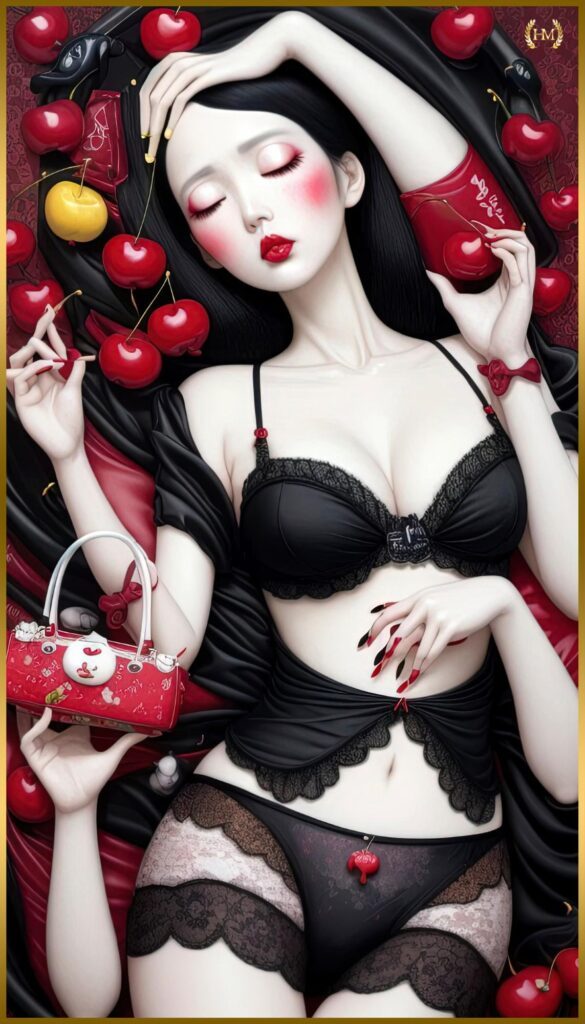 HEL MORT's Wild Cherries® Painting - Contemporary Art by HEL MORT®