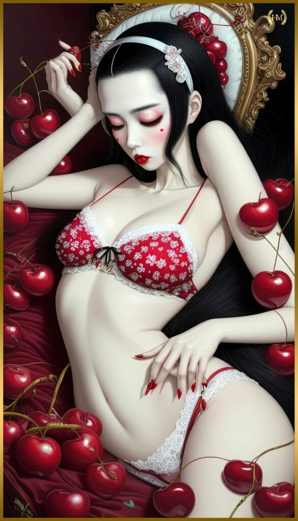 HEL MORT's Wild Cherries® Painting - Contemporary Art by HEL MORT®